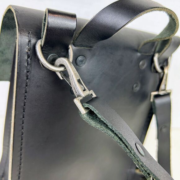 Mifland Bedford Bag USA Made Full Leather Backpack Black Rucksack Adjustable Med main image 2